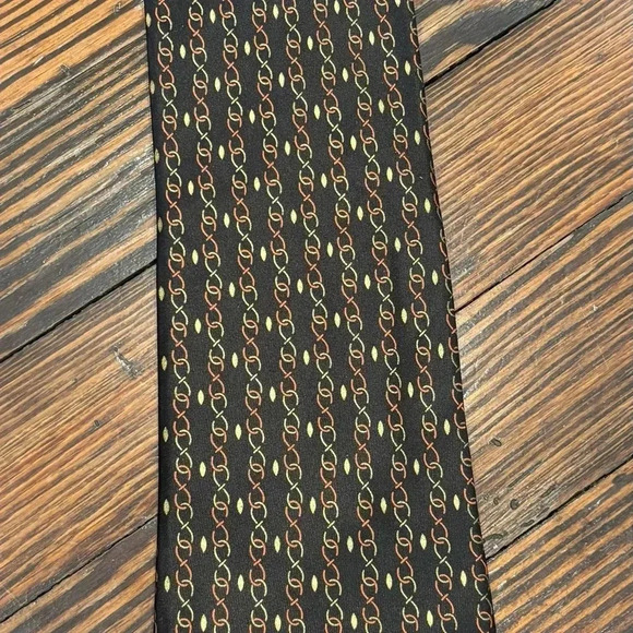 Brioni Hand Sewn 100% Silk Made In Italy Infinity Geometric Mens Neck Tie - Picture 4 of 11